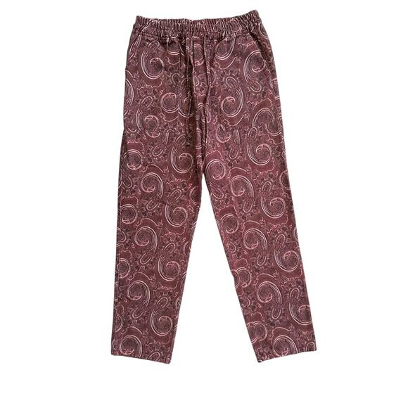 NWT Zara Paisley Pull-On Pants Ankle Crop XS - Picture 4 of 6